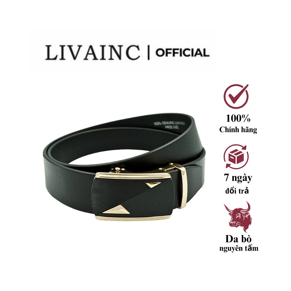 Thắt lưng LIVAINC da thật đầu khóa tự động